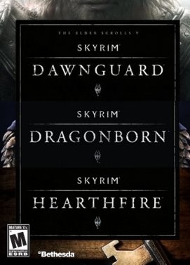 Skyrim 3 Addon Pack: Dawnguard + Dragonborn + Hearthfire